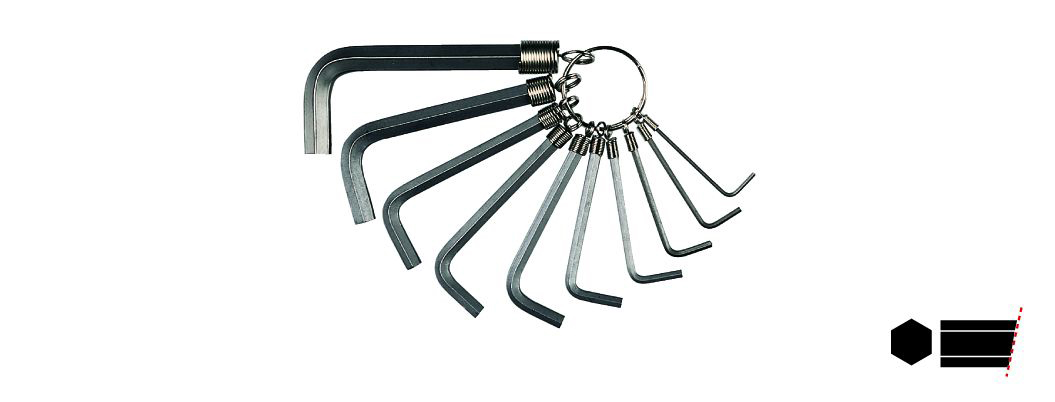 catalogo41.AI "MAURER" SET OF 10 MALE HEXAGON KEYS - Image 1