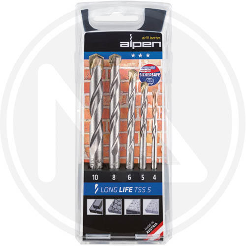 alpen "ALPEN" PUNTE SR PER MURO "LONG LIFE TSS 5" 5 pz - immagine 1