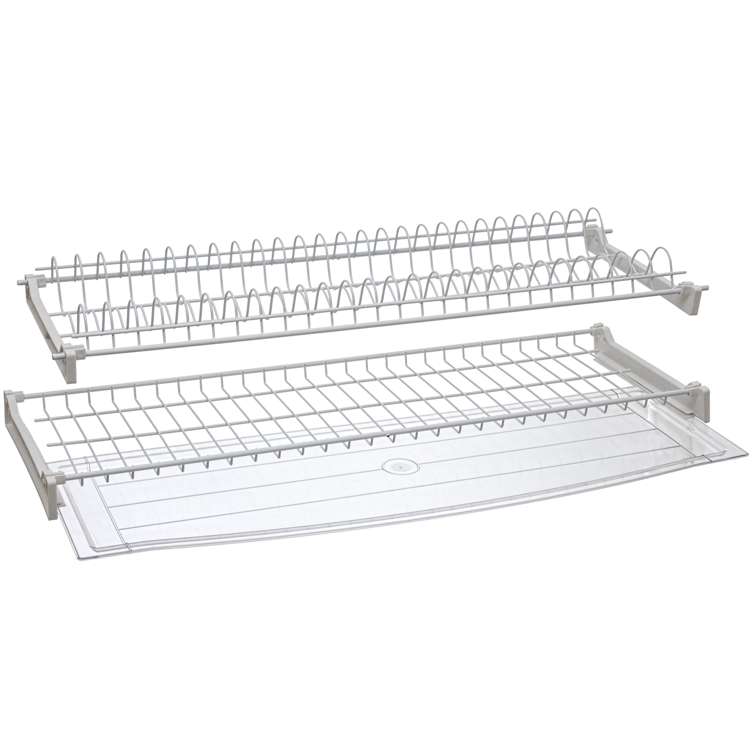 520_2.jpg ALUMINIUM DISH RACK KIT WITH TRAY 76 CM CHROME - Image 1