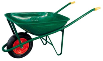 WHEELBARROW WITH SHEET METAL TUB AND WASP WHEEL